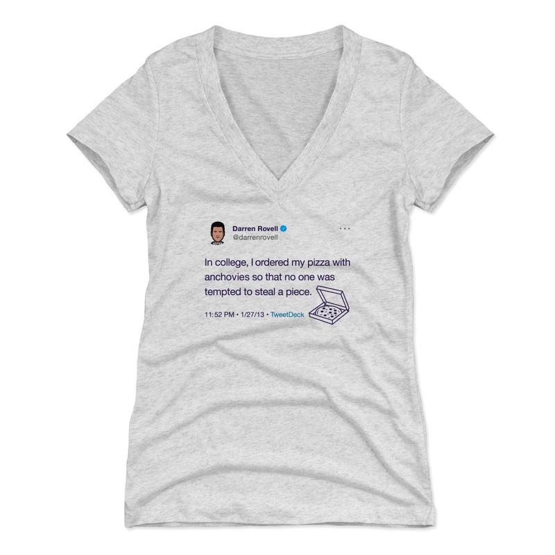 Darren Rovell Pizza Tweet Fitted V-Neck T-Shirt